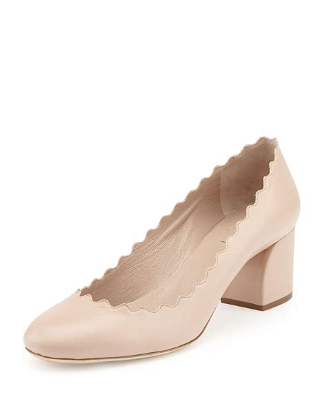 see by chloe pumps|chloe scalloped pumps.